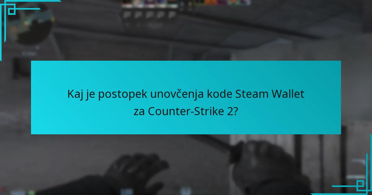 Katere vrste kod Steam Wallet se lahko uporabijo za Counter-Strike 2?