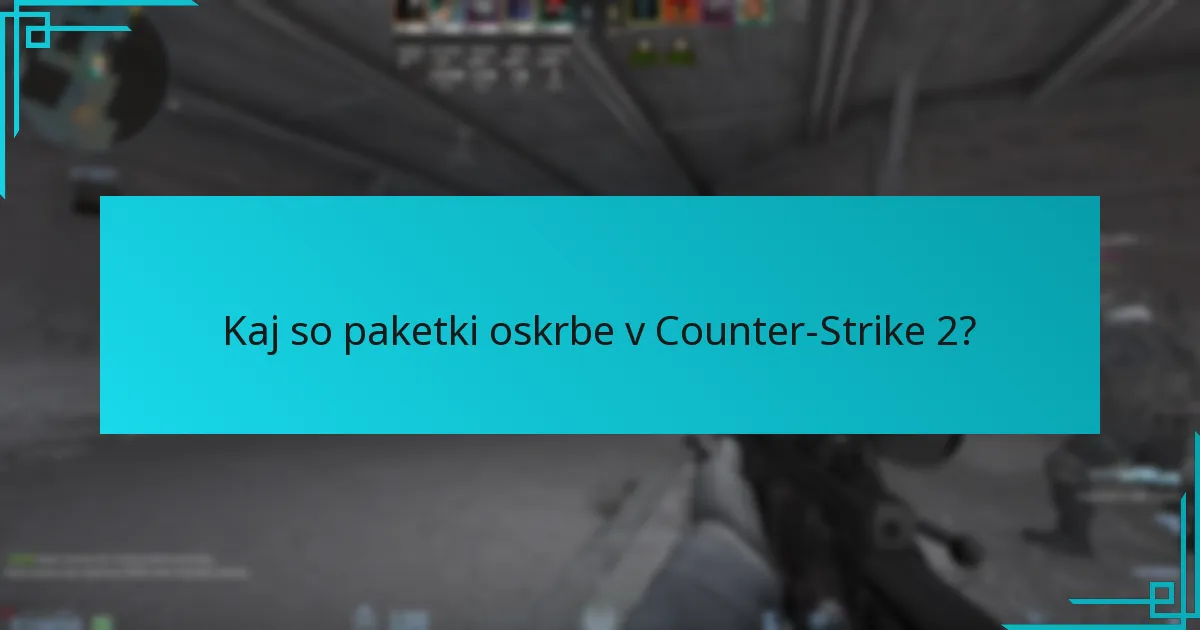 Kako se napovedujejo padci paketkov oskrbe?