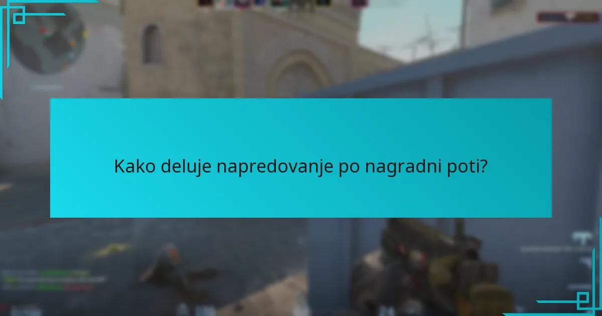 Kako deluje napredovanje po nagradni poti?