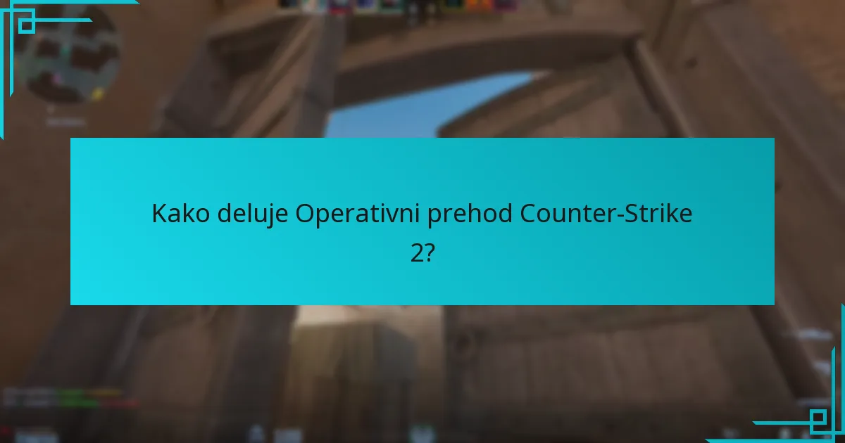 Kako deluje Operativni prehod Counter-Strike 2?