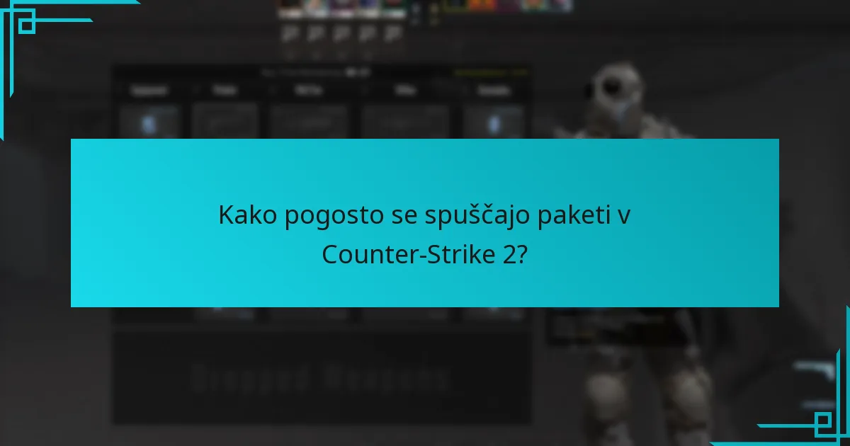 Kako pogosto se spuščajo paketi v Counter-Strike 2?