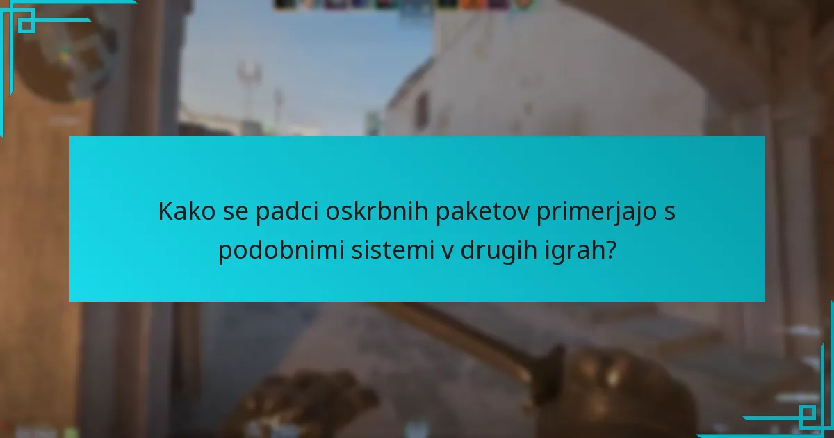 Kako se padci oskrbnih paketov primerjajo s podobnimi sistemi v drugih igrah?
