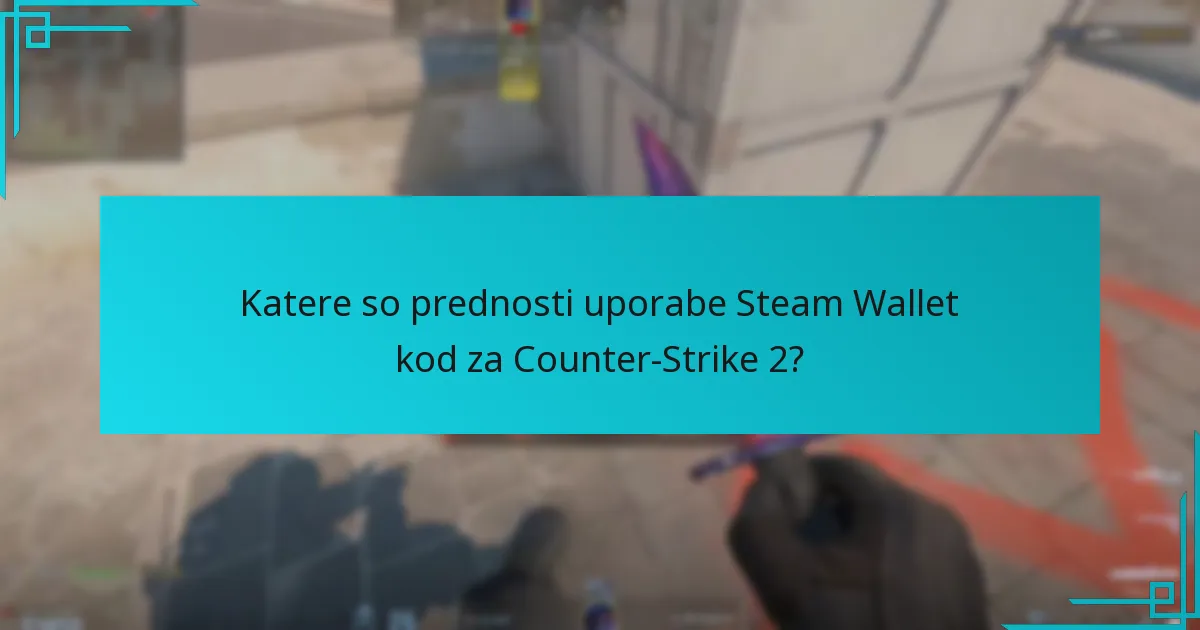 Kateri predmeti se lahko kupijo s Steam Wallet kodami v Counter-Strike 2?