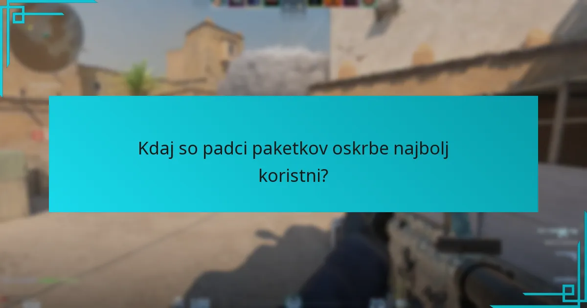 Kje najti lokacije padcev paketkov oskrbe na zemljevidih?